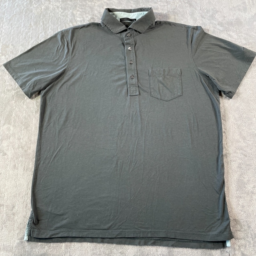 Greyson Polo Shirt Men Large Gray Golf Preppy Athletic Casual Luxury Performance